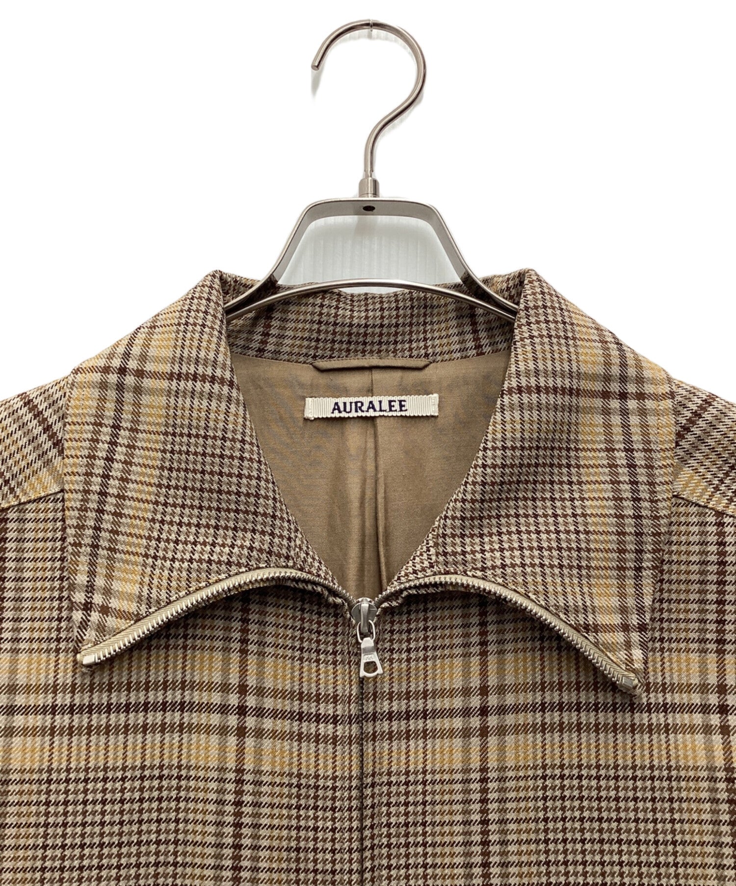Auralee Checkered Blouson Jacket