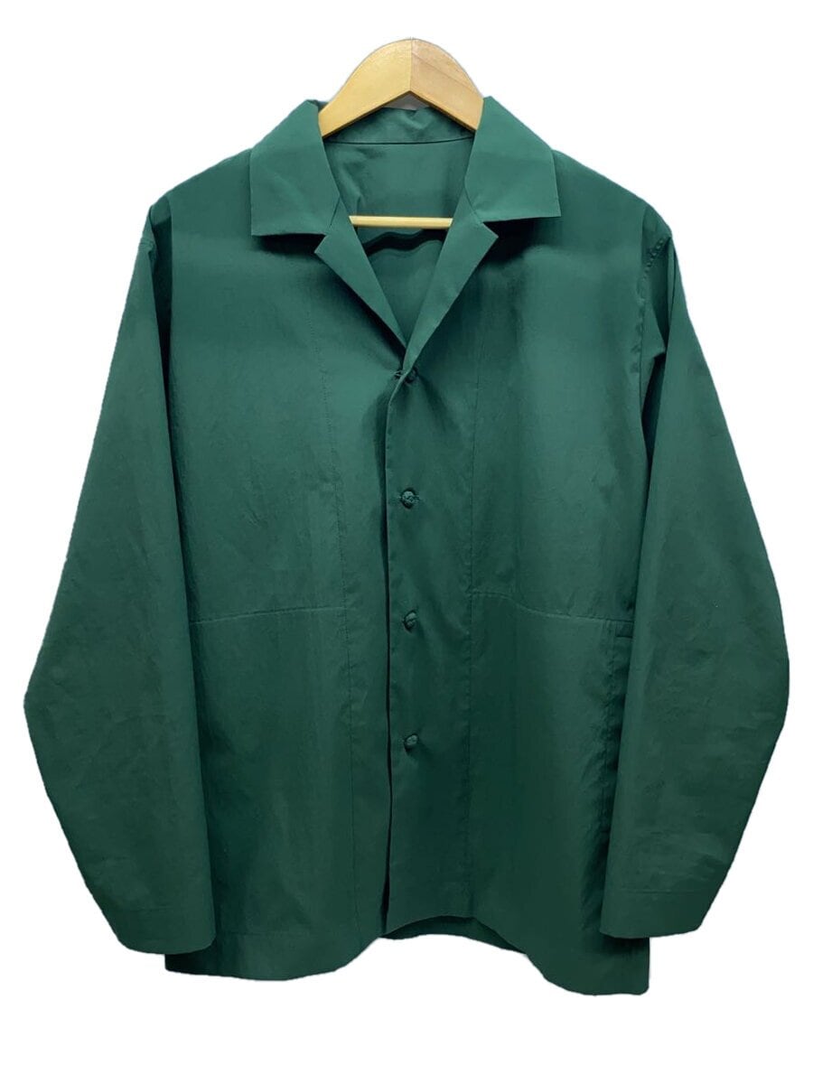 HOMME PLISSE ISSEY MIYAKE Green Camp Collar Shirt